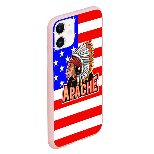 Чехол iPhone 11 матовый Apache / 3D-Светло-розовый – фото 2