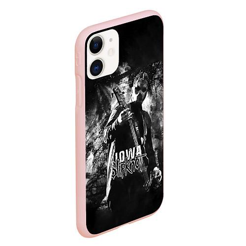 Чехол iPhone 11 матовый Slipknot: Iowa / 3D-Светло-розовый – фото 2