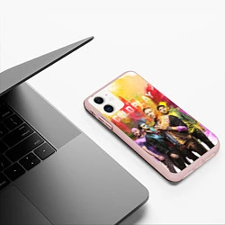 Чехол iPhone 11 матовый Coldplay, цвет: 3D-светло-розовый — фото 2