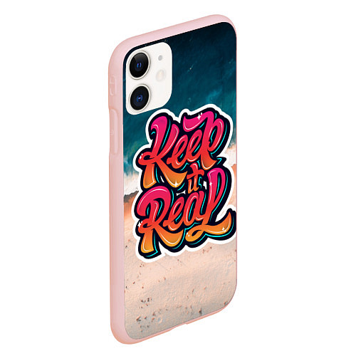 Чехол iPhone 11 матовый Keep it Real / 3D-Светло-розовый – фото 2