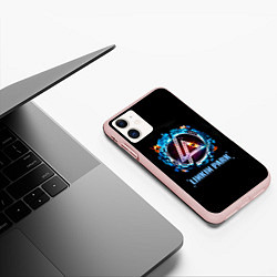 Чехол iPhone 11 матовый Linkin Park: Engine, цвет: 3D-светло-розовый — фото 2