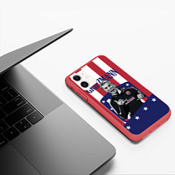 Чехол iPhone 11 матовый Griezmann: Atletico Star цвета 3D-красный — фото 2