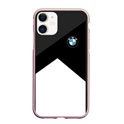 Чехол iPhone 11 матовый BMW 2018 SportWear 3, цвет: 3D-светло-розовый