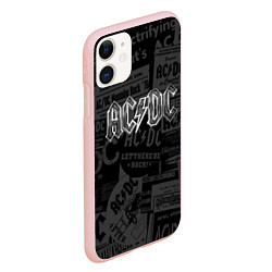 Чехол iPhone 11 матовый AC/DC: Journalese, цвет: 3D-светло-розовый — фото 2