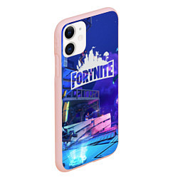 Чехол iPhone 11 матовый Fortnite Studio, цвет: 3D-светло-розовый — фото 2