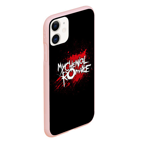 Чехол iPhone 11 матовый My Chemical Romance: Blood / 3D-Светло-розовый – фото 2