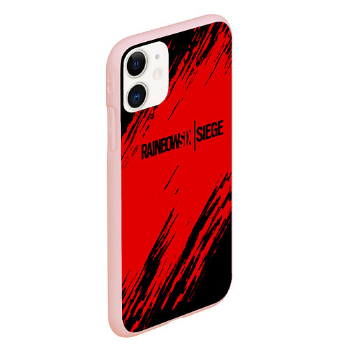 Чехол iPhone 11 матовый R6S: Red Style / 3D-Светло-розовый – фото 2
