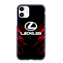 Чехол iPhone 11 матовый Lexus: Red Anger цвета 3D-серый — фото 1