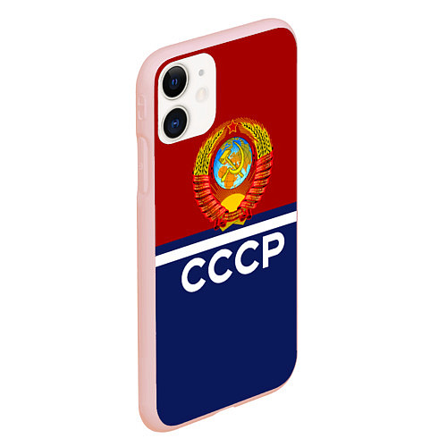 Чехол iPhone 11 матовый СССР: Спортсмен / 3D-Светло-розовый – фото 2