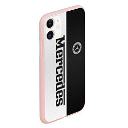 Чехол iPhone 11 матовый Mercedes W&B, цвет: 3D-светло-розовый — фото 2