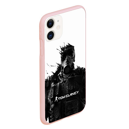 Чехол iPhone 11 матовый Tom Clancys Soldier / 3D-Светло-розовый – фото 2