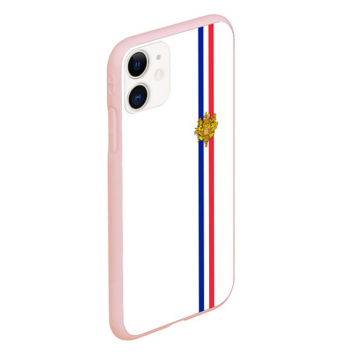 Чехол iPhone 11 матовый Франция: лента с гербом / 3D-Светло-розовый – фото 2