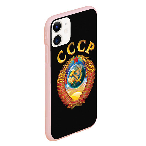 Чехол iPhone 11 матовый Советский Союз / 3D-Светло-розовый – фото 2