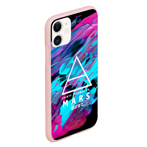 Чехол iPhone 11 матовый 30 STM: Neon Colours / 3D-Светло-розовый – фото 2