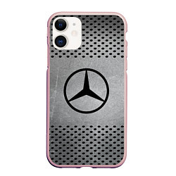Чехол iPhone 11 матовый Mercedes-Benz: Hardened Steel, цвет: 3D-светло-розовый