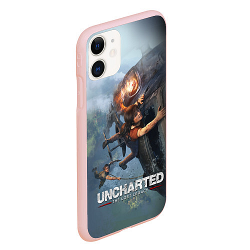 Чехол iPhone 11 матовый Uncharted: The Lost Legacy / 3D-Светло-розовый – фото 2