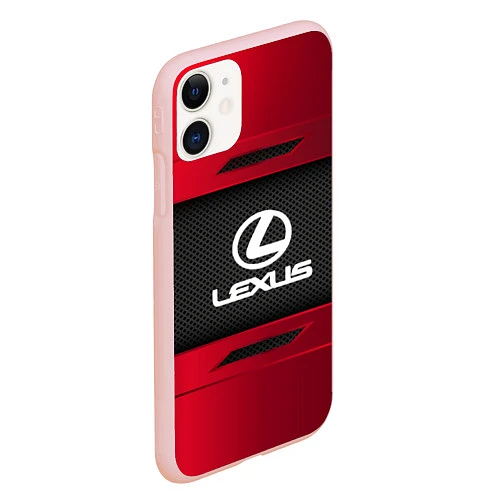 Чехол iPhone 11 матовый Lexus Sport / 3D-Светло-розовый – фото 2