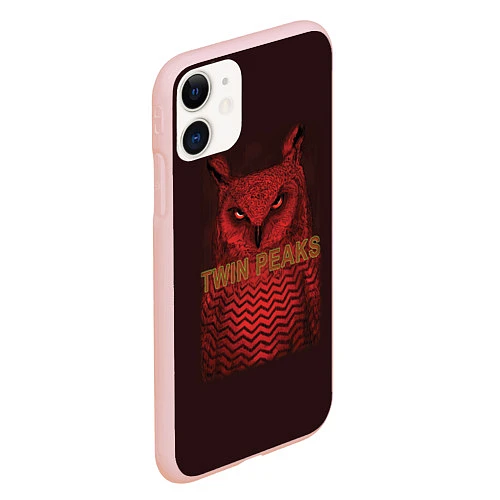 Чехол iPhone 11 матовый Twin Peaks: Red Owl / 3D-Светло-розовый – фото 2