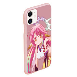 Чехол iPhone 11 матовый No Game No Life, цвет: 3D-светло-розовый — фото 2