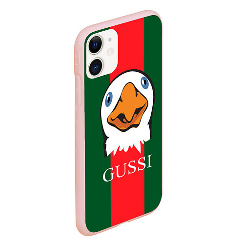 Чехол iPhone 11 матовый GUSSI Beak / 3D-Светло-розовый – фото 2