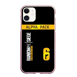 Чехол iPhone 11 матовый Rainbow Six Siege: Alpha Pack, цвет: 3D-светло-розовый