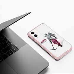 Чехол iPhone 11 матовый Fortnite: Love Ranger, цвет: 3D-светло-розовый — фото 2