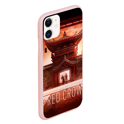 Чехол iPhone 11 матовый R6S: Red Crow / 3D-Светло-розовый – фото 2