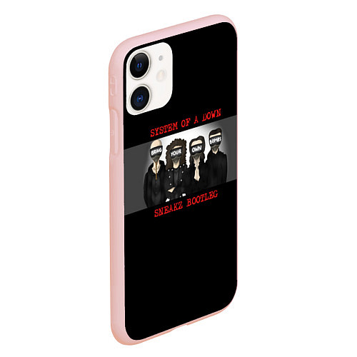 Чехол iPhone 11 матовый System Of A Down - Sneakz Bootleg / 3D-Светло-розовый – фото 2