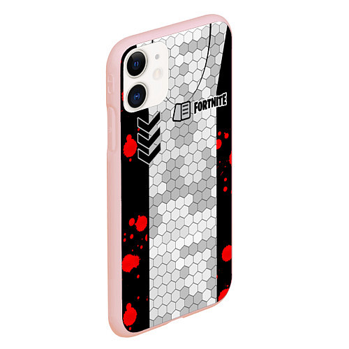 Чехол iPhone 11 матовый Fortnite: Штурмовик / 3D-Светло-розовый – фото 2