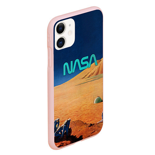 Чехол iPhone 11 матовый NASA on Mars / 3D-Светло-розовый – фото 2