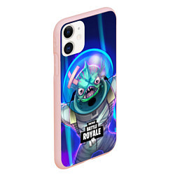 Чехол iPhone 11 матовый Fortnite Murloc, цвет: 3D-светло-розовый — фото 2