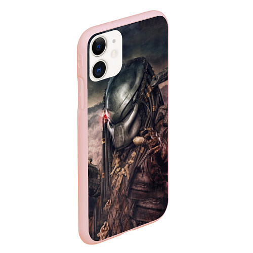 Чехол iPhone 11 матовый Merciless Predator / 3D-Светло-розовый – фото 2