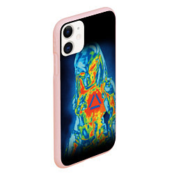 Чехол iPhone 11 матовый Predator Vision, цвет: 3D-светло-розовый — фото 2