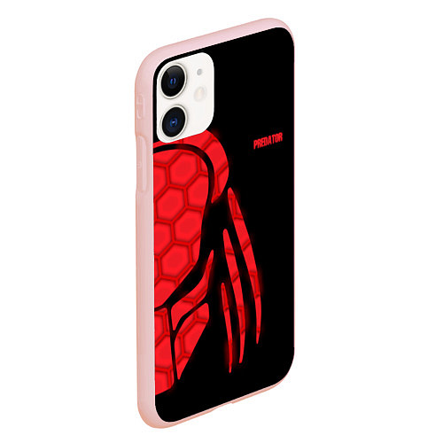 Чехол iPhone 11 матовый Predator: Red Light / 3D-Светло-розовый – фото 2