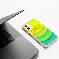 Чехол iPhone 11 матовый Imagine Dragons: Lime Colour, цвет: 3D-светло-розовый — фото 2