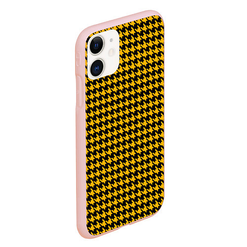 Чехол iPhone 11 матовый Off-White: Yellow Fashion / 3D-Светло-розовый – фото 2