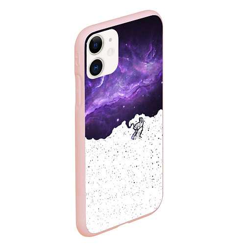 Чехол iPhone 11 матовый Fortnite: Llama Space / 3D-Светло-розовый – фото 2