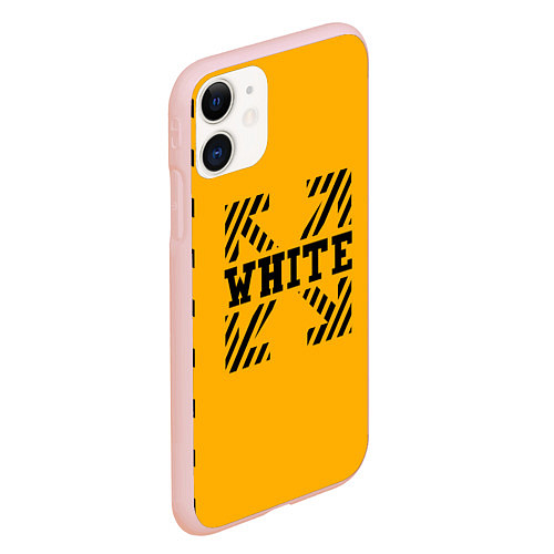 Чехол iPhone 11 матовый Off-White: Yellow Style / 3D-Светло-розовый – фото 2