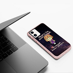 Чехол iPhone 11 матовый Обидеть Олю, цвет: 3D-светло-розовый — фото 2