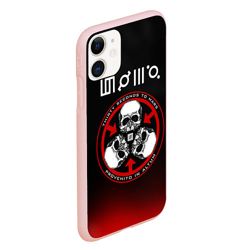 Чехол iPhone 11 матовый 30 Seconds to Mars / 3D-Светло-розовый – фото 2