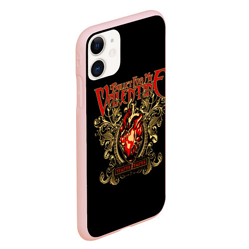 Чехол iPhone 11 матовый Bullet For My Valentine / 3D-Светло-розовый – фото 2