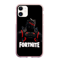 Чехол iPhone 11 матовый Fortnite: Cyborg, цвет: 3D-светло-розовый