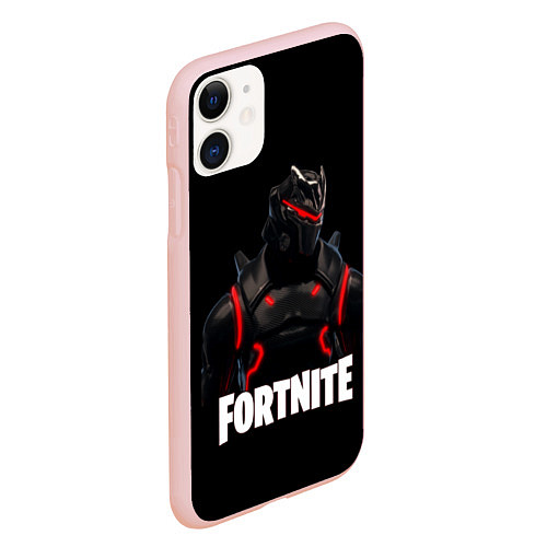 Чехол iPhone 11 матовый Fortnite: Cyborg / 3D-Светло-розовый – фото 2