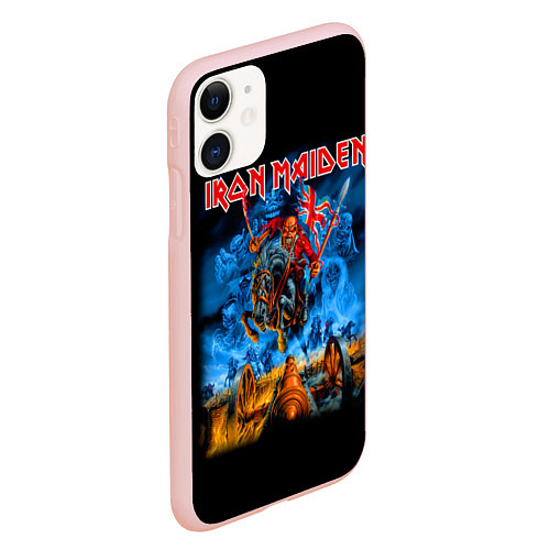 Чехол iPhone 11 матовый Iron Maiden: Great Britain Warriors / 3D-Светло-розовый – фото 2