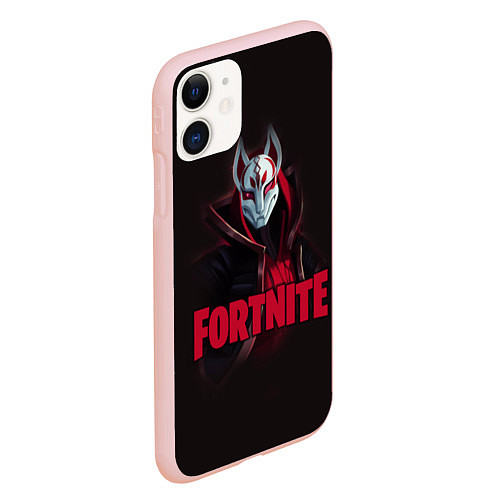 Чехол iPhone 11 матовый Fortnite / 3D-Светло-розовый – фото 2
