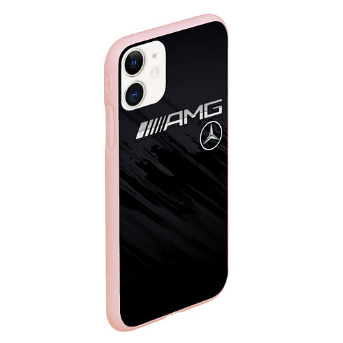 Чехол iPhone 11 матовый Mercedes AMG / 3D-Светло-розовый – фото 2