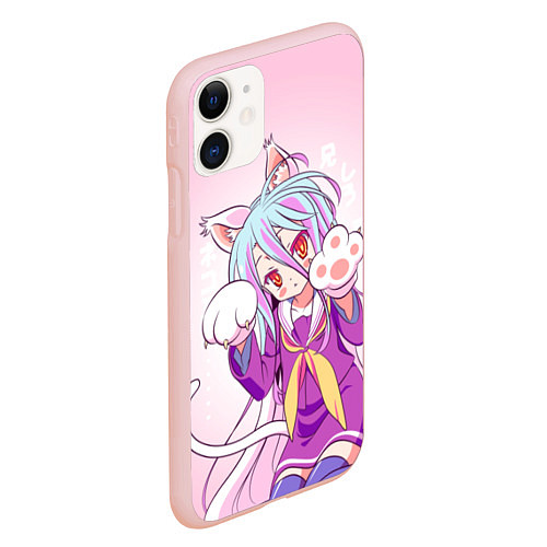 Чехол iPhone 11 матовый No Game No Life / 3D-Светло-розовый – фото 2