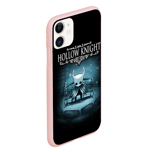 Чехол iPhone 11 матовый Hollow Knight: Night / 3D-Светло-розовый – фото 2