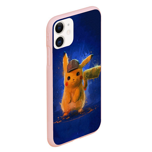 Чехол iPhone 11 матовый Pika Pika / 3D-Светло-розовый – фото 2