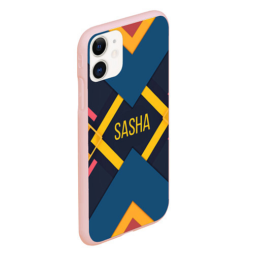 Чехол iPhone 11 матовый Sasha / 3D-Светло-розовый – фото 2